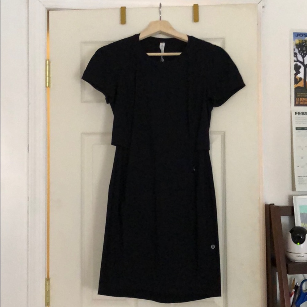 Black Lululemon T-Shirt Dress with open back